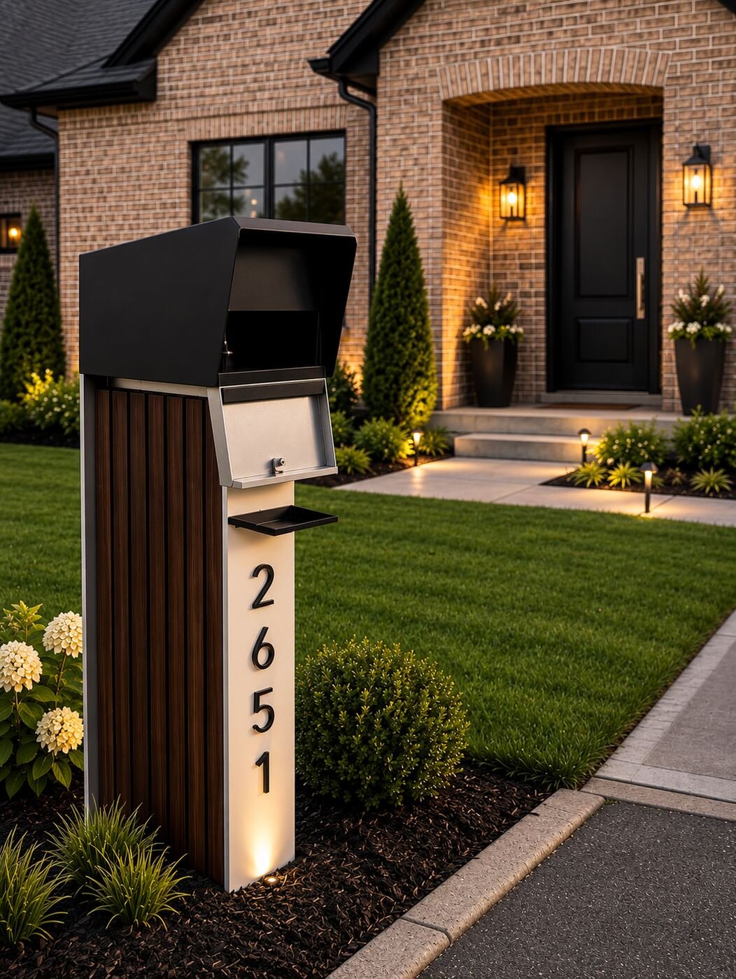 Custom mailbox craftsmanship detail